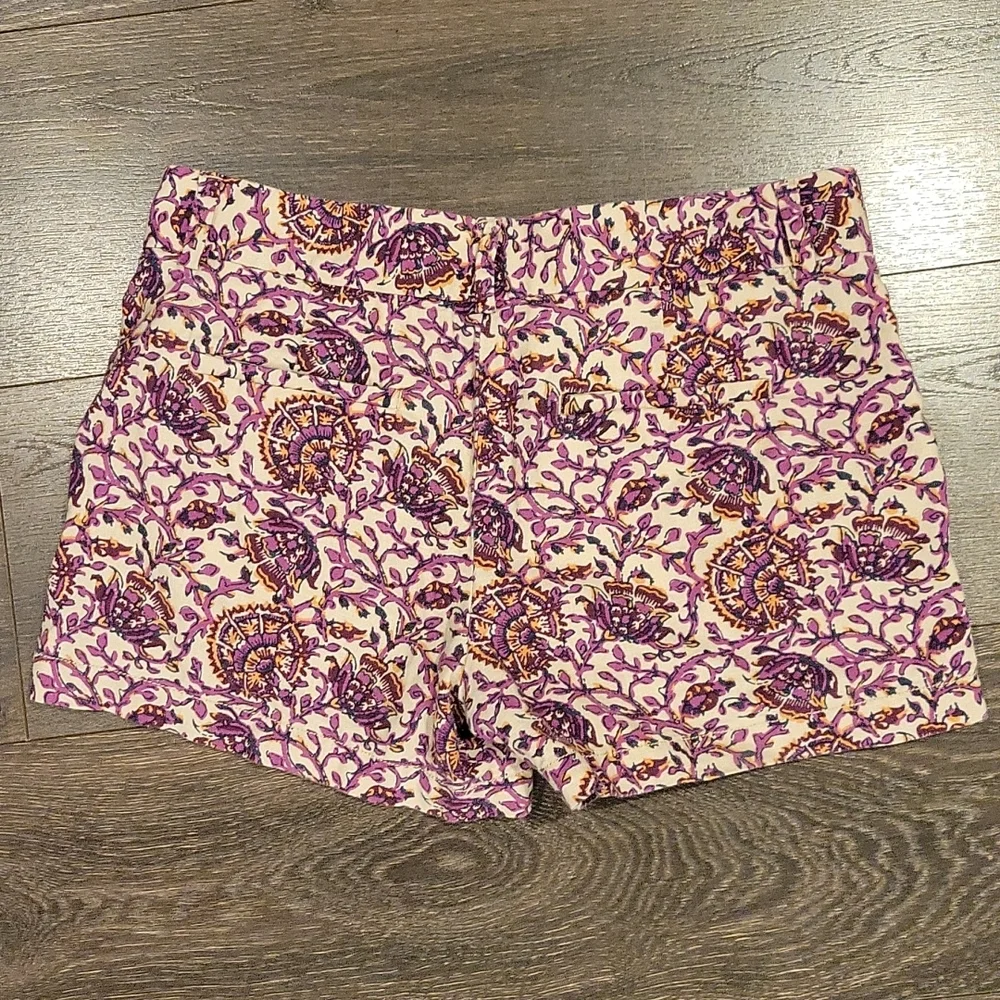 ❤ LOFT LINEN BLEND PAISLEY SHORTS, 2 (26)